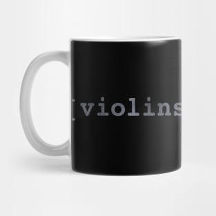 Violins Playing Closed Caption Mug